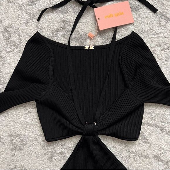 Cult Gaia NEW Small Enzo Ribbed Maxi Dress Cutout Bodycon Minimalist Sexy Party - Picture 8 of 11